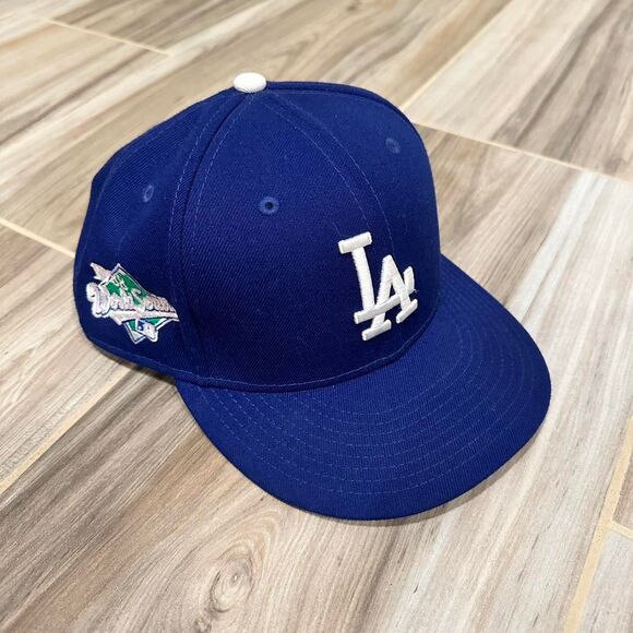 New Era Other - Men's Blue New Era 59Fifty LA Dodgers fitted cap 1988 world series size 7 1/4